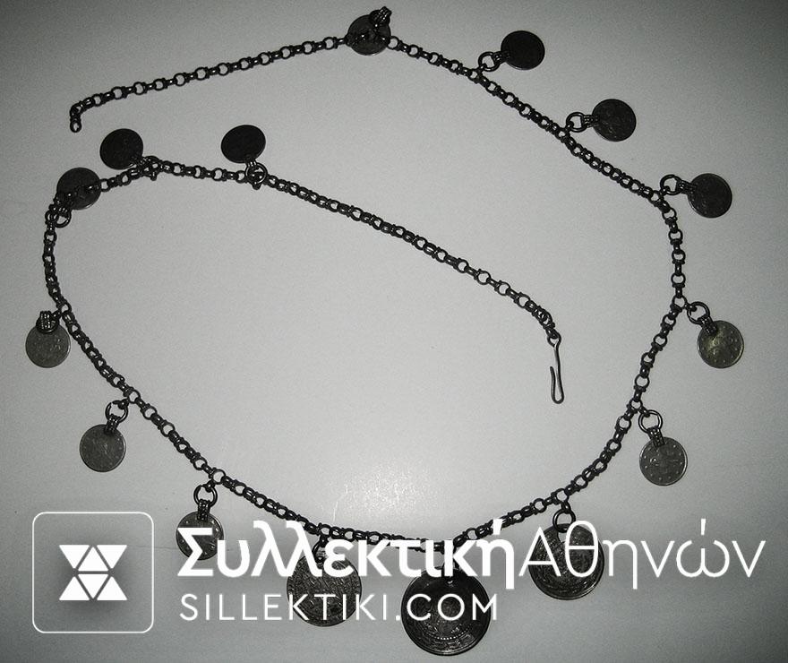 Necklace silver with turkish coins